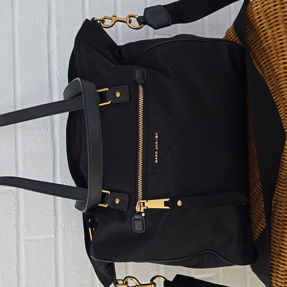 MARC JACOBS Trooper Diaper Bag Black Color